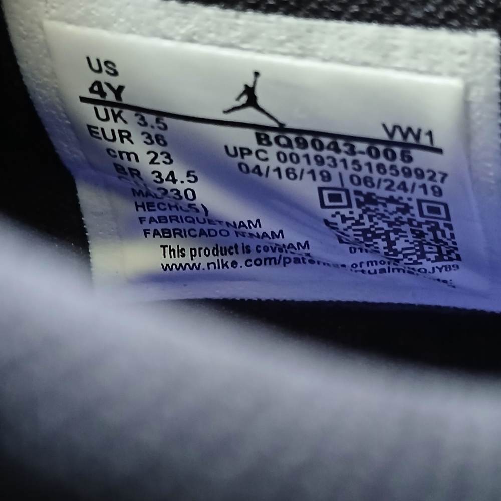 Jordan 4 Retro 'Rush Violet 'Streetwear/Lifestyle Shoes Size 4 Youth/5.5 Women - Picture 14 of 15
